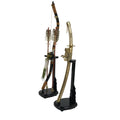 Japanese Sword Bow Arrow Hamayumi Display Stand Vtg Boys Day New Year ID653