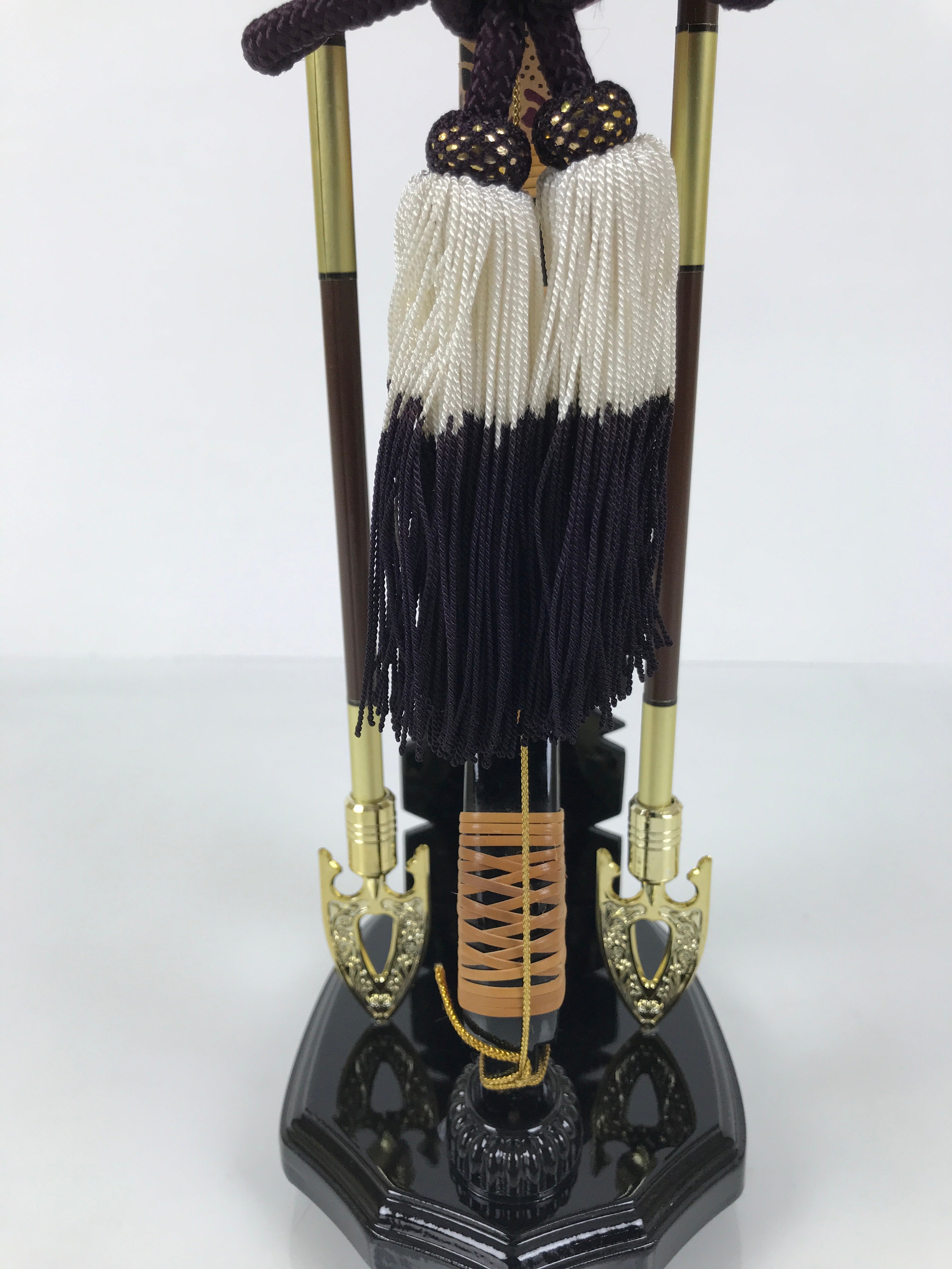 Japanese Sword Bow Arrow Hamayumi Display Stand Vtg Boys Day New Year ID655