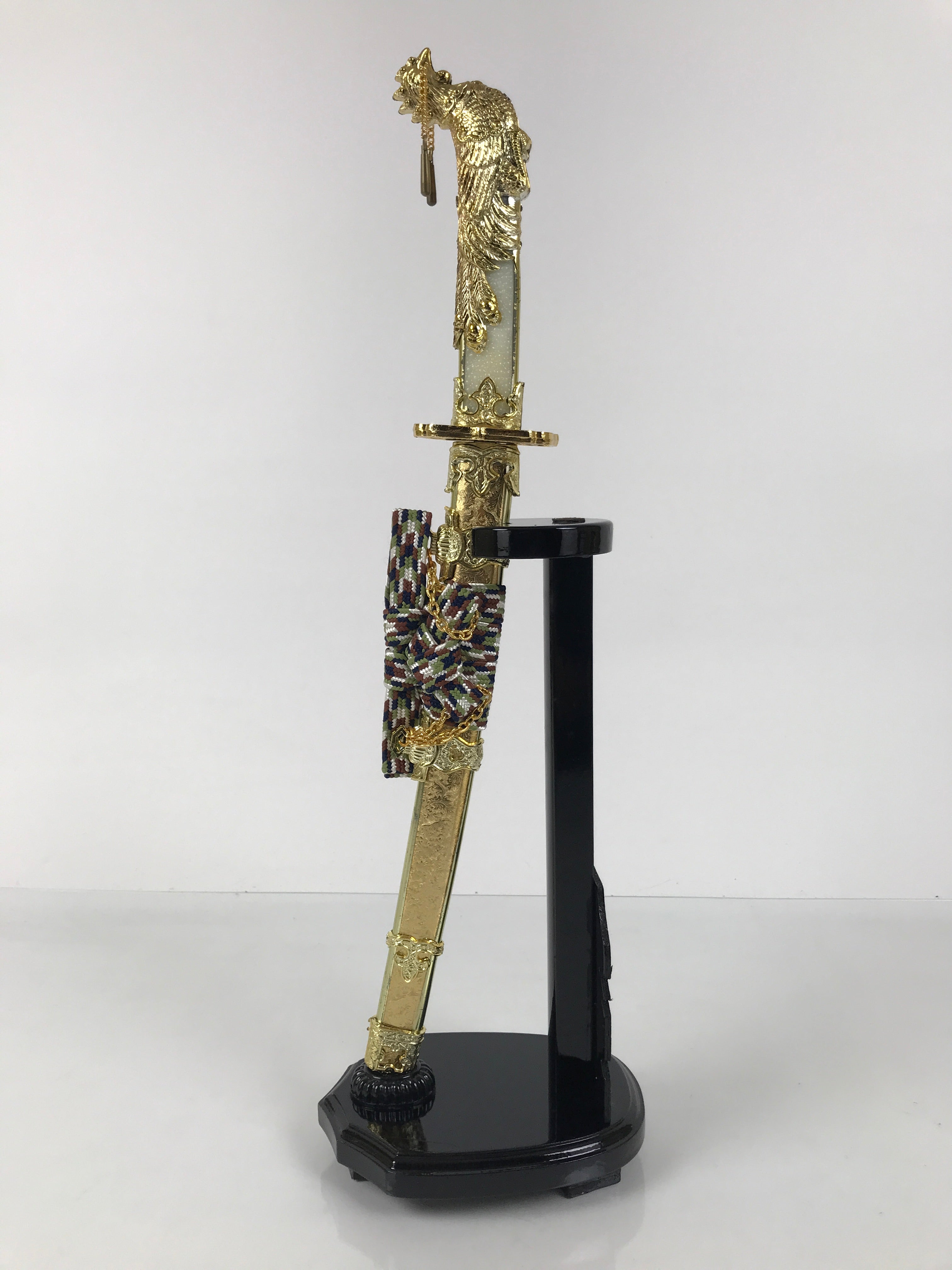 Japanese Sword Bow Arrow Hamayumi Display Stand Vtg Boys Day New Year ID655