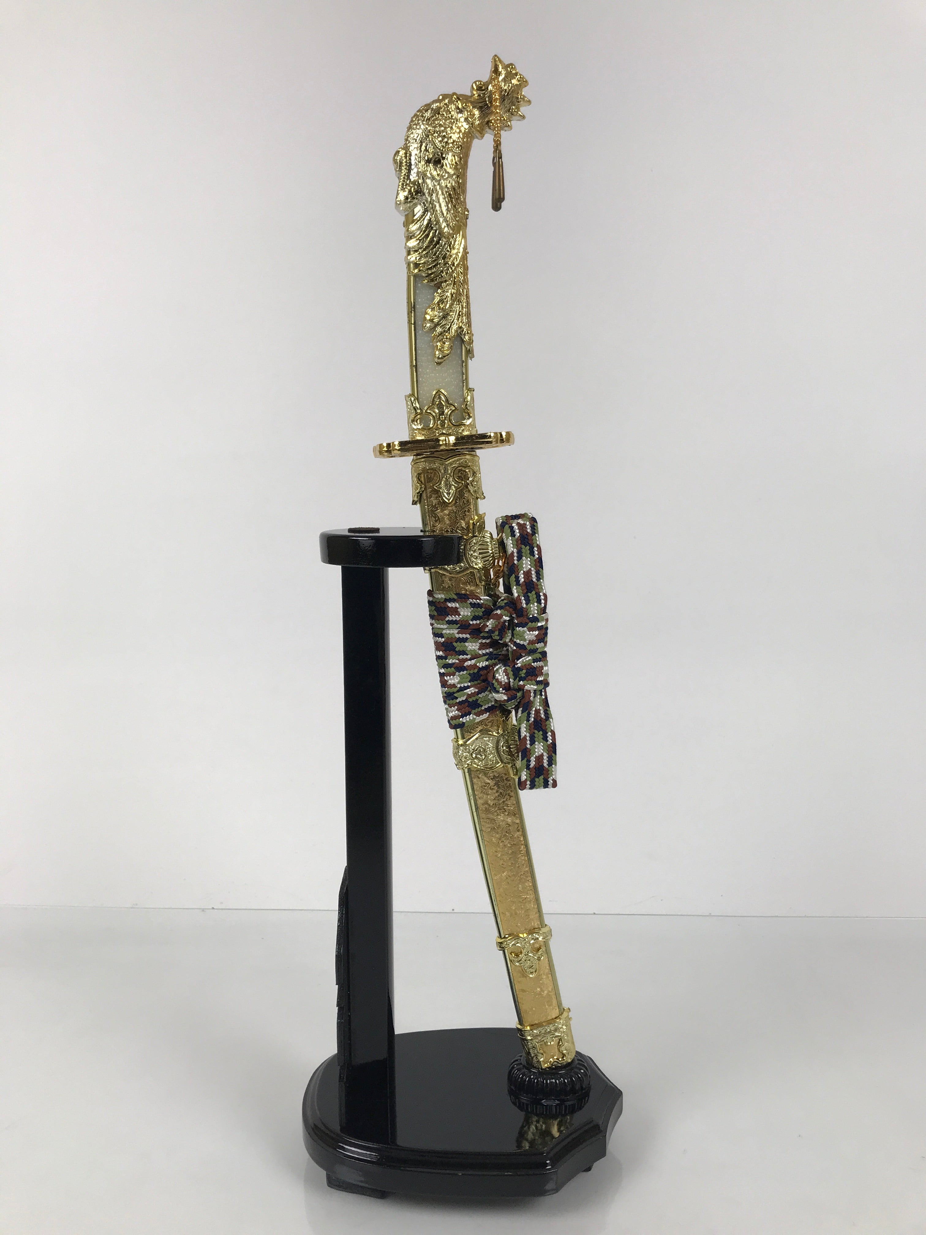 Japanese Sword Bow Arrow Hamayumi Display Stand Vtg Boys Day New Year ID655