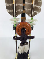 Japanese Sword Bow Arrow Hamayumi Display Stand Vtg Boys Day New Year ID655