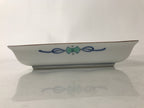 Japanese Tachikichi Ceramic Serving Dish Vtg Square Sometsuke Flower Fruit Y249