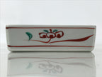 Japanese Tachikichi Porcelain Square Ashtray Vtg Haizara White Red Green Y425