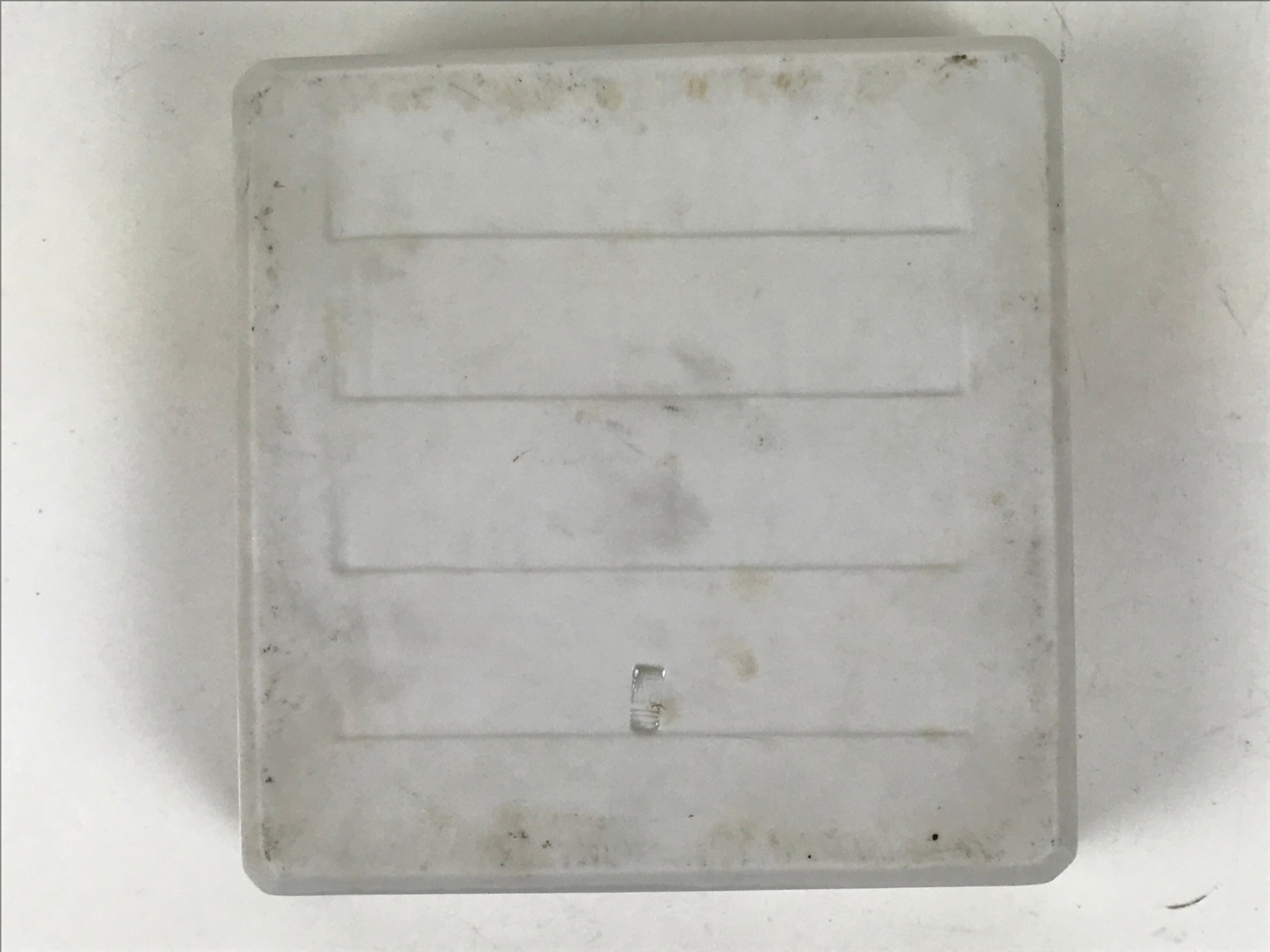 Japanese Tachikichi Porcelain Square Ashtray Vtg Haizara White Red Green Y426