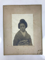 Japanese Taisho Young Woman Funeral Portrait Photograph Kimono Black White PH90