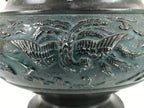 Japanese Takaoka Bronze Metal Flower Vase Vtg Ikebana Kabin Phoenix Ho-oh FK112