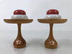 Japanese Takatsuki Mochi Rice Cake Stand Set Vtg Hina Doll Accessory Wood ID609