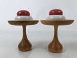 Japanese Takatsuki Mochi Rice Cake Stand Set Vtg Hina Doll Accessory Wood ID609