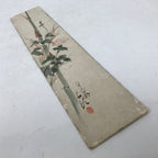 Japanese Tanzaku Shikishi Art Board Bamboo Pink Flower Morning Glory A733