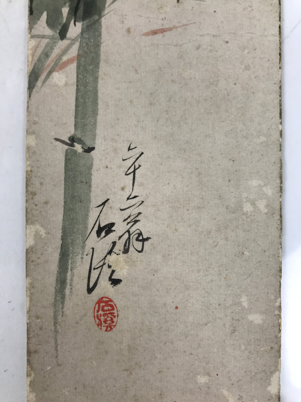 Japanese Tanzaku Shikishi Art Board Bamboo Pink Flower Morning Glory A733