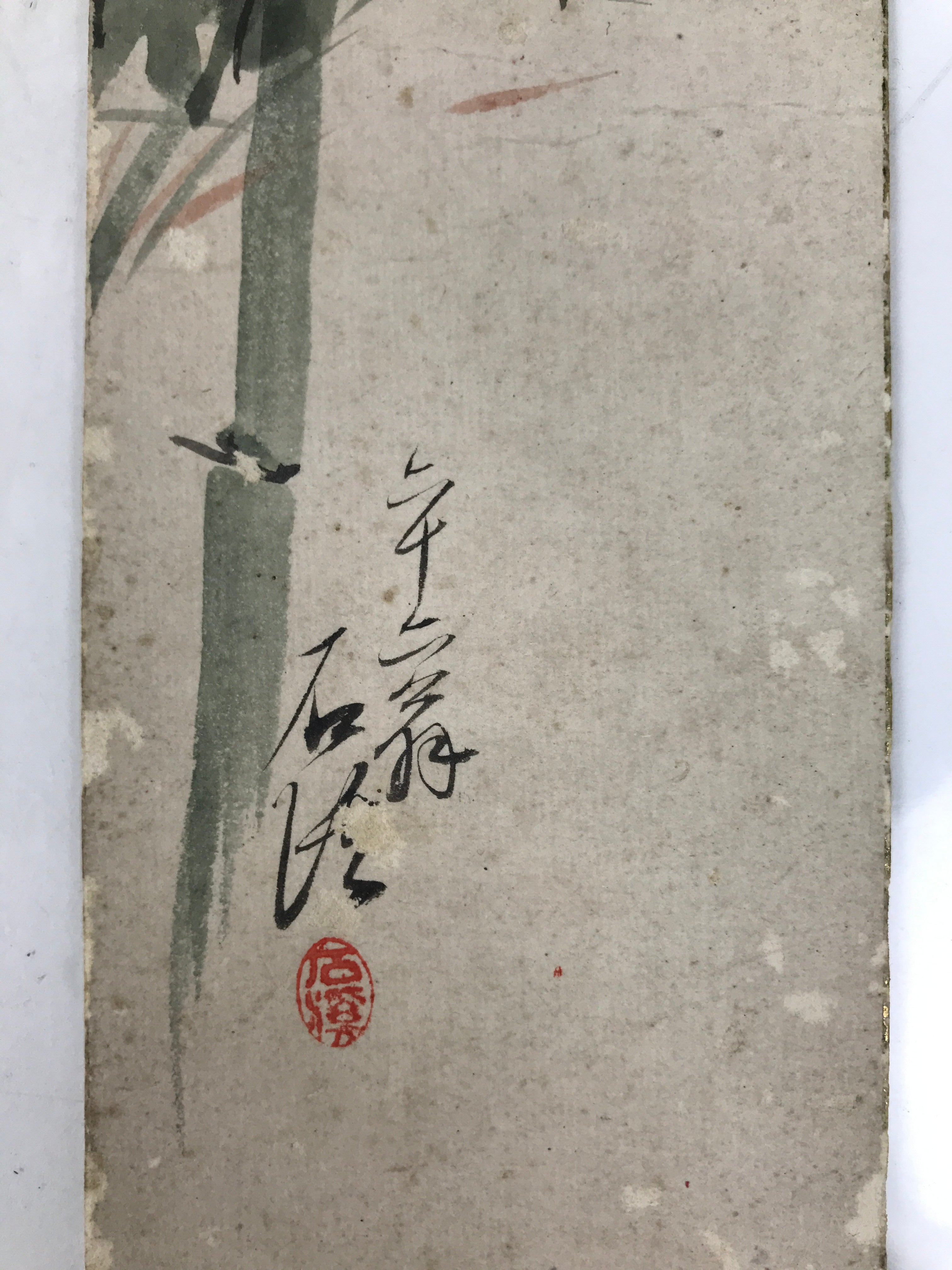 Japanese Tanzaku Shikishi Art Board Bamboo Pink Flower Morning Glory A733