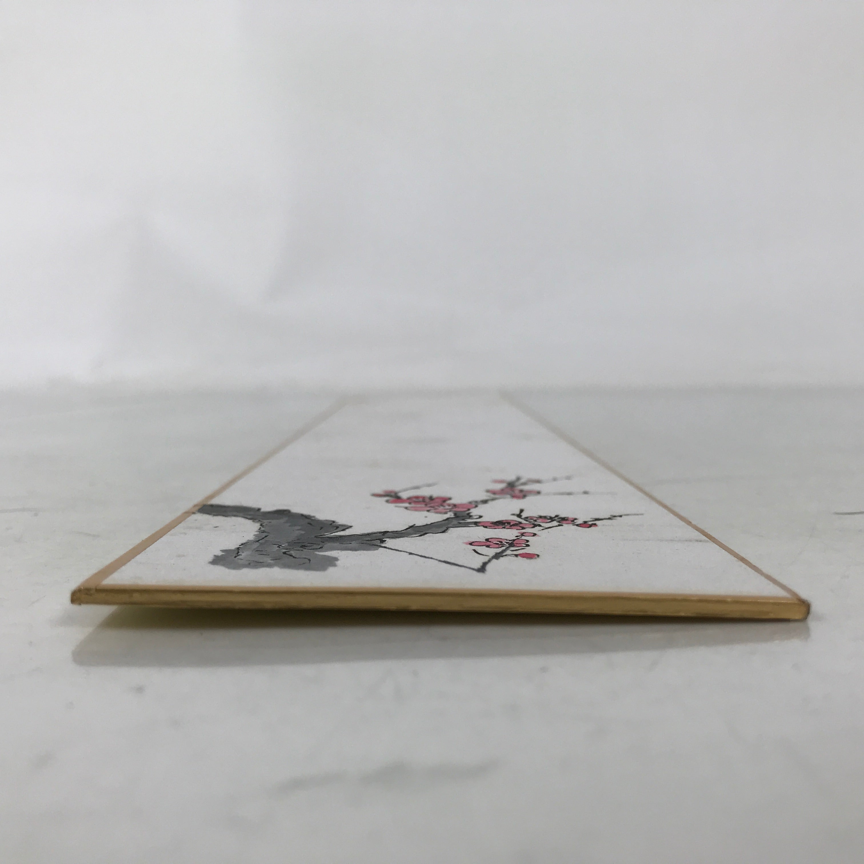 Japanese Tanzaku Shikishi Art Board Blank Empty Plum Flower Ume Pink Black A753