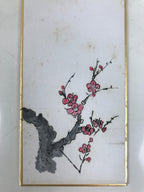 Japanese Tanzaku Shikishi Art Board Blank Empty Plum Flower Ume Pink Black A753