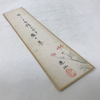 Japanese Tanzaku Shikishi Art Board Calligraphy Poem Autumn Cosmos Flower A754