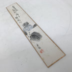 Japanese Tanzaku Shikishi Art Board Hydrangea Flower Poem Blue Black A731
