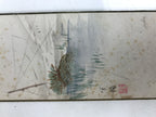 Japanese Tanzaku Shikishi Art Board Painting Fishing Net Pond Color Blue A730
