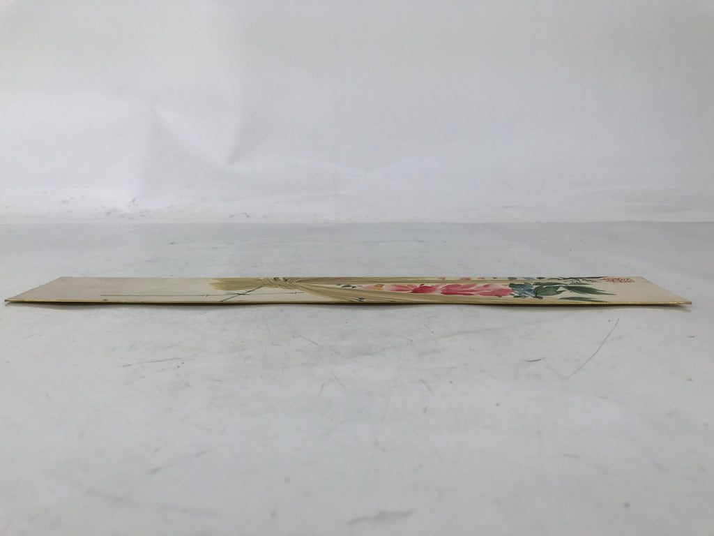 Japanese Tanzaku Shikishi Art Board Straw Hut Peony Winter Spring Color A738