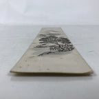 Japanese Tanzaku Shikishi Art Board Vtg Mountain Trees House Subtle Color A739