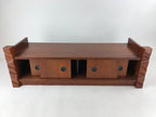 Japanese Tatami Room Alcove Wooden Base Vtg Jibukuro Tokonoma Stand Brown T354