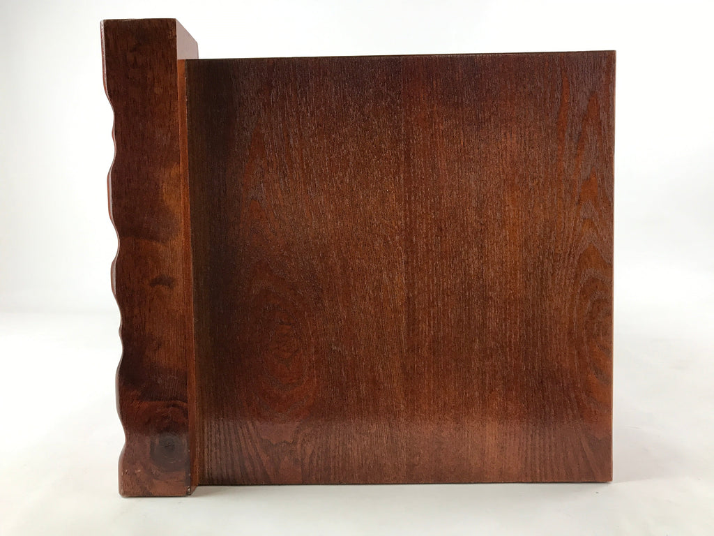 Japanese Tatami Room Alcove Wooden Base Vtg Jibukuro Tokonoma Stand Brown T354