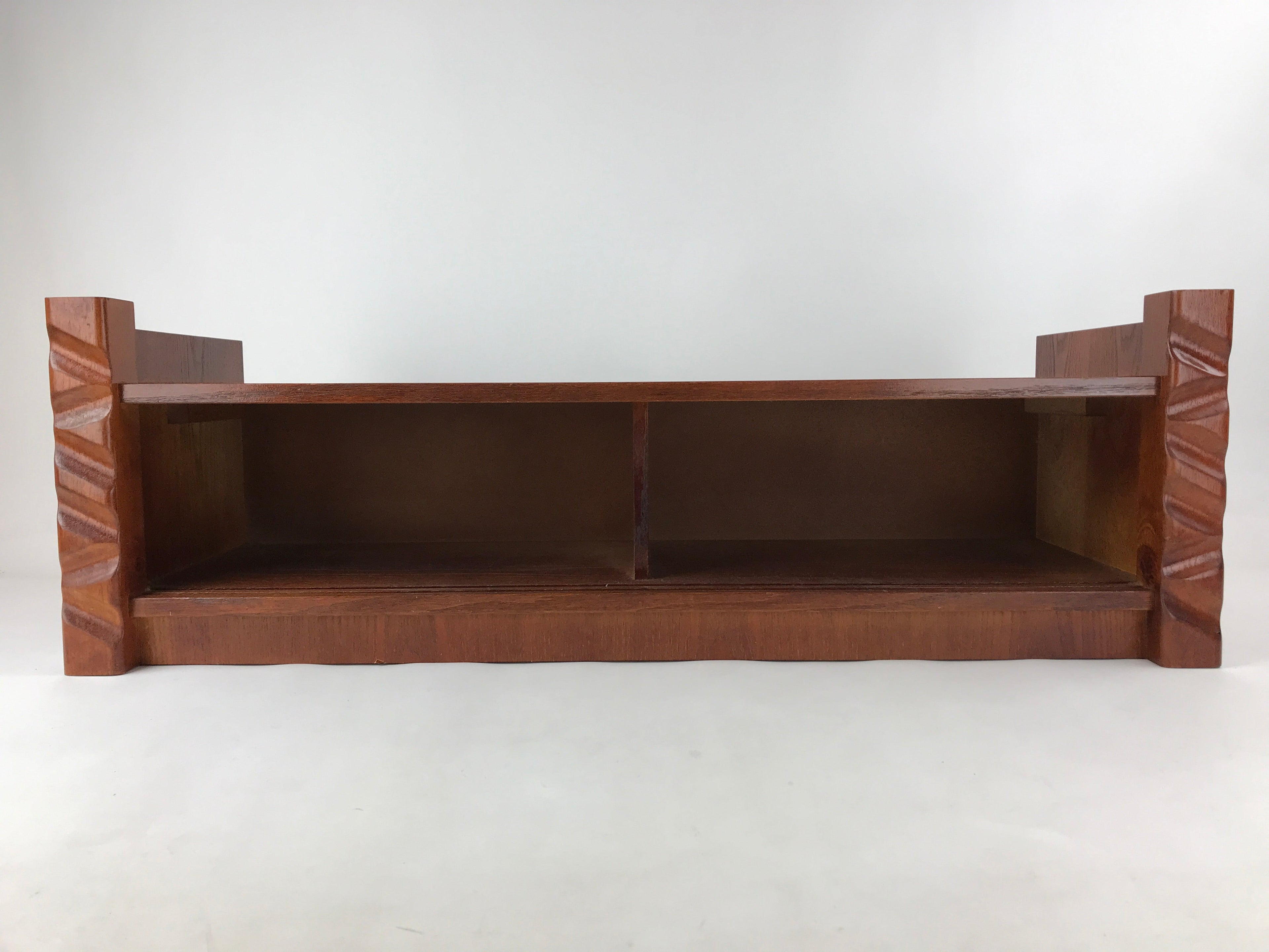 Japanese Tatami Room Alcove Wooden Base Vtg Jibukuro Tokonoma Stand Brown T354
