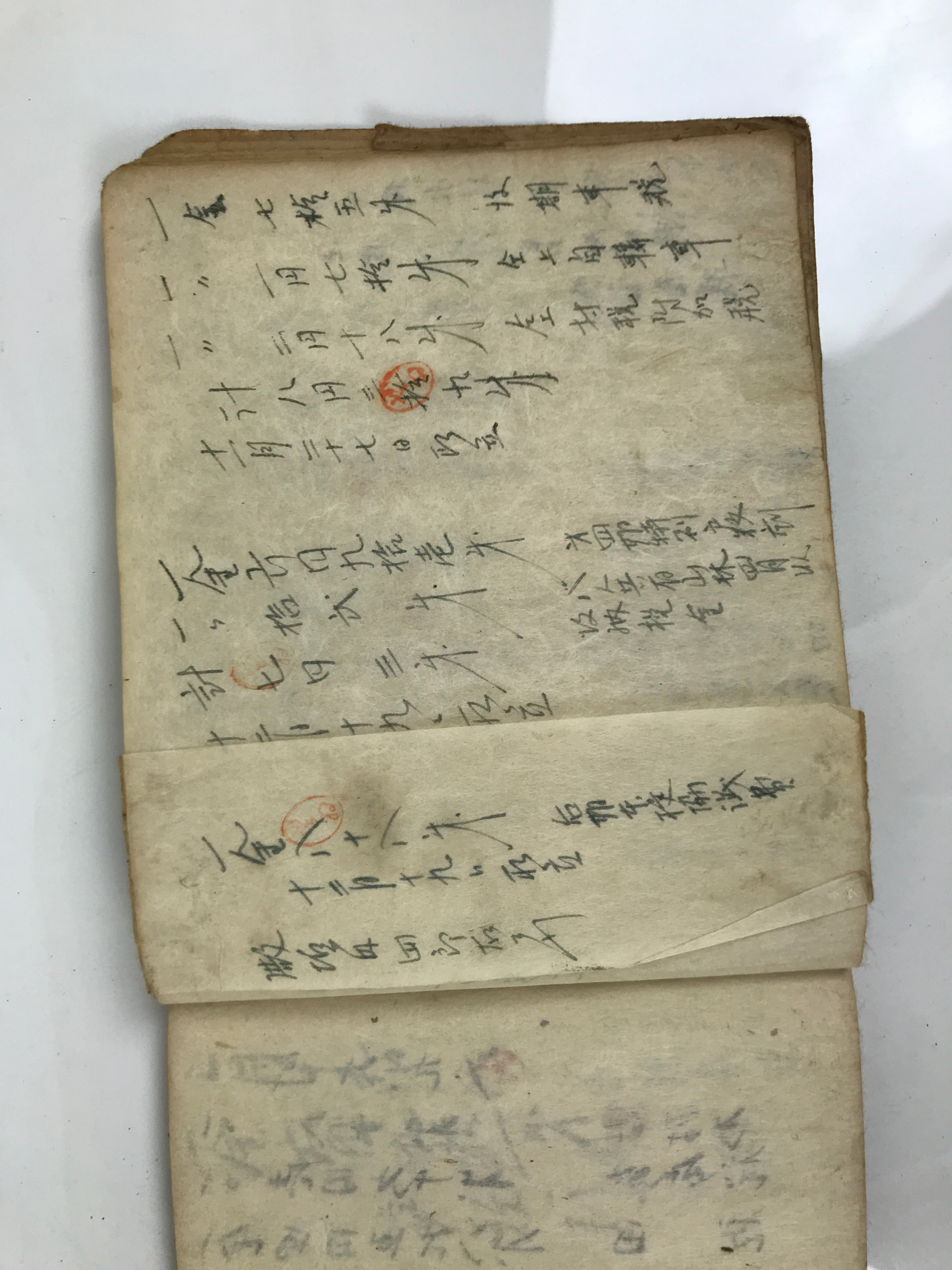 Japanese Tax Notice Record Book Vtg Nozeitsuchicho C1930 Washi Paper Ink P429