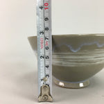 Japanese Tea Ceremony Bowl Matcha Chawan Pottery Gray Signed Ceramic GTB325