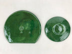 Japanese Tea Ceremony Ceramic Oil Lantern Tankei Vtg Stand Storage Green PY502