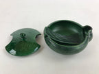 Japanese Tea Ceremony Ceramic Oil Lantern Tankei Vtg Stand Storage Green PY502