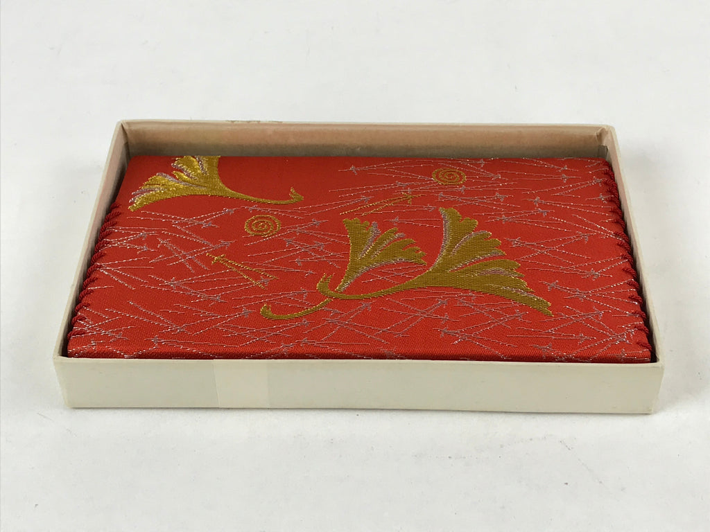 Japanese Tea Ceremony Fabric Bag Vtg Fukusa Hasami 2 Pockets Nishijin-Ori KB74
