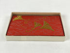 Japanese Tea Ceremony Fabric Bag Vtg Fukusa Hasami 2 Pockets Nishijin-Ori KB74