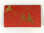 Japanese Tea Ceremony Fabric Bag Vtg Fukusa Hasami 2 Pockets Nishijin-Ori KB74
