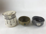 Japanese Tea Ceremony Set Chabako Wooden Box Vtg Pottery Chawan PX718