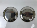 Japanese Tea Set Porcelain Metal White Floral Cup Saucer Spoon Wooden Box JK927