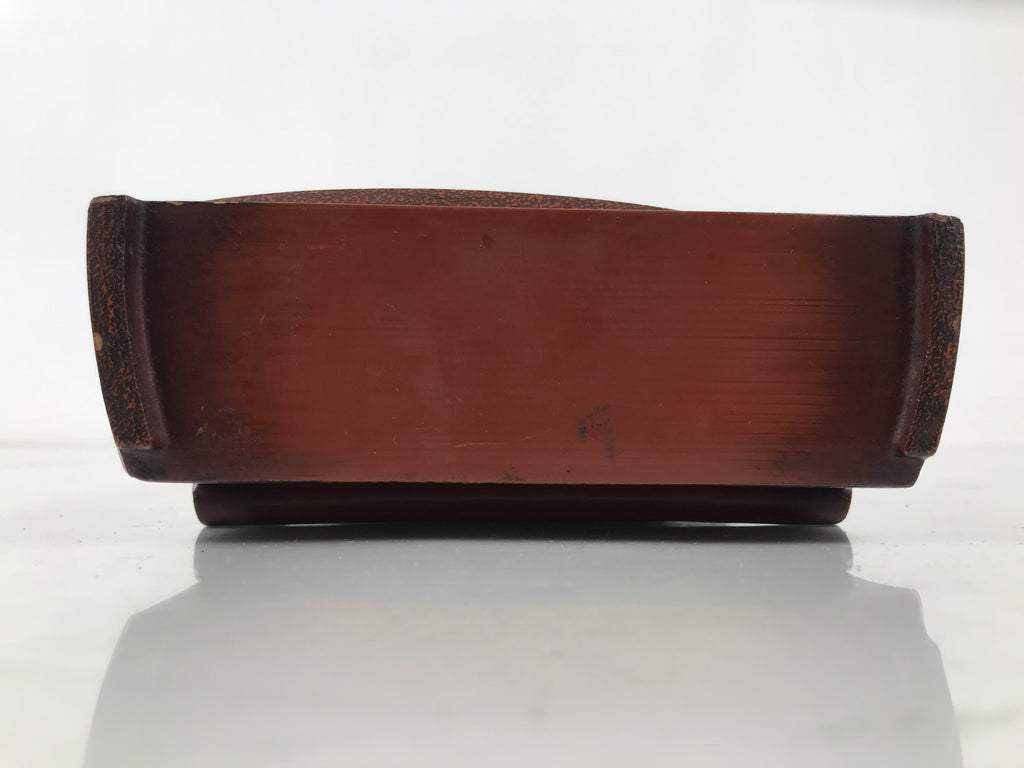 Japanese Tobacco Bon Vtg Wood Smoking Tray Container Tea Ceremony Brown L484