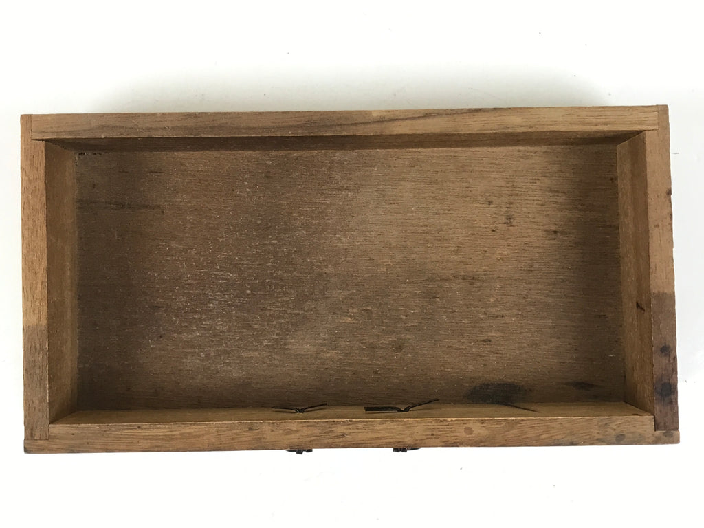 Japanese Tobacco Bon Vtg Wood Smoking Tray Iron Ashtray Tea Ceremony Brown L483