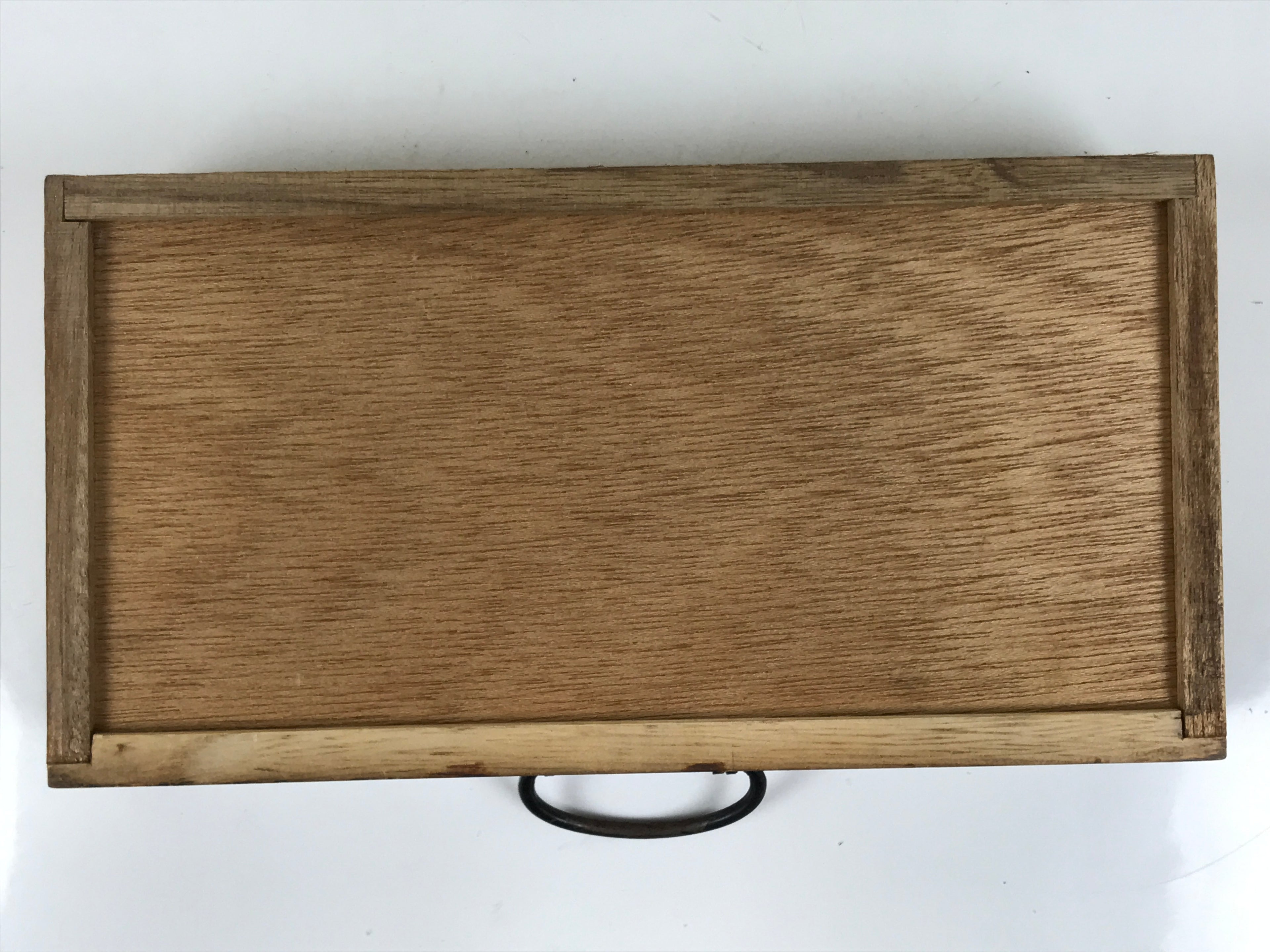 Japanese Tobacco Bon Vtg Wood Smoking Tray Iron Ashtray Tea Ceremony Brown L483