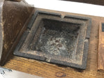 Japanese Tobacco Bon Vtg Wood Smoking Tray Iron Ashtray Tea Ceremony Brown L483