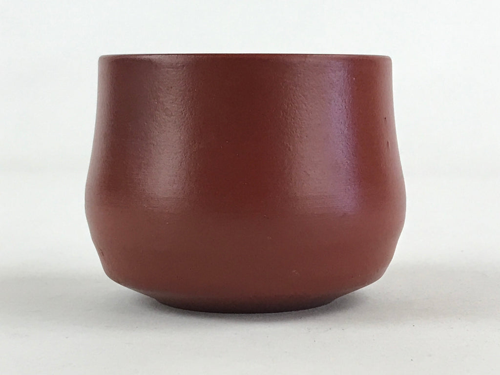 Japanese Tokoname Ware Ceramic Teacup Vtg Pottery Yunomi Brown Bamboo TC374