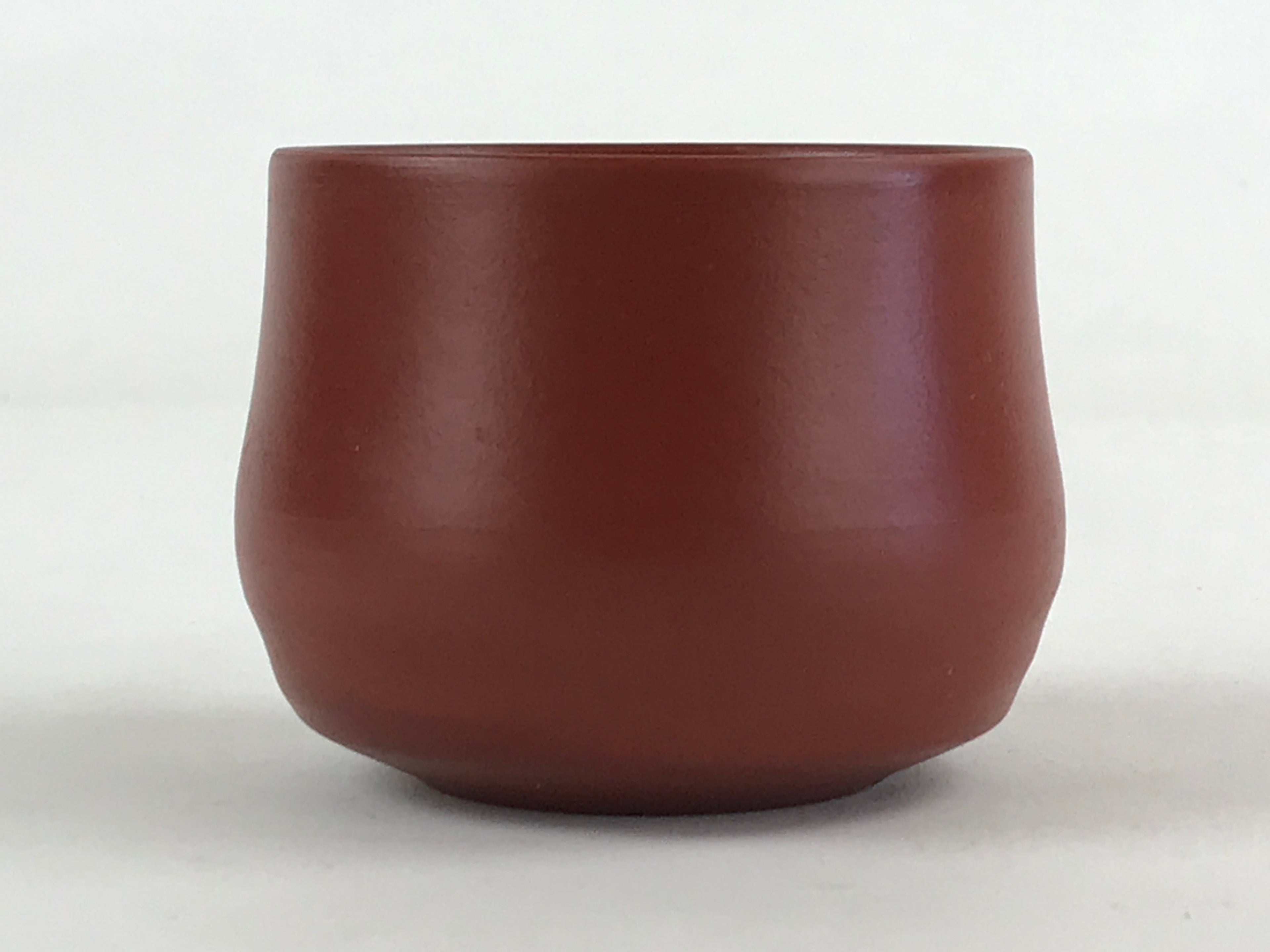Japanese Tokoname Ware Ceramic Teacup Vtg Pottery Yunomi Brown Bamboo TC375