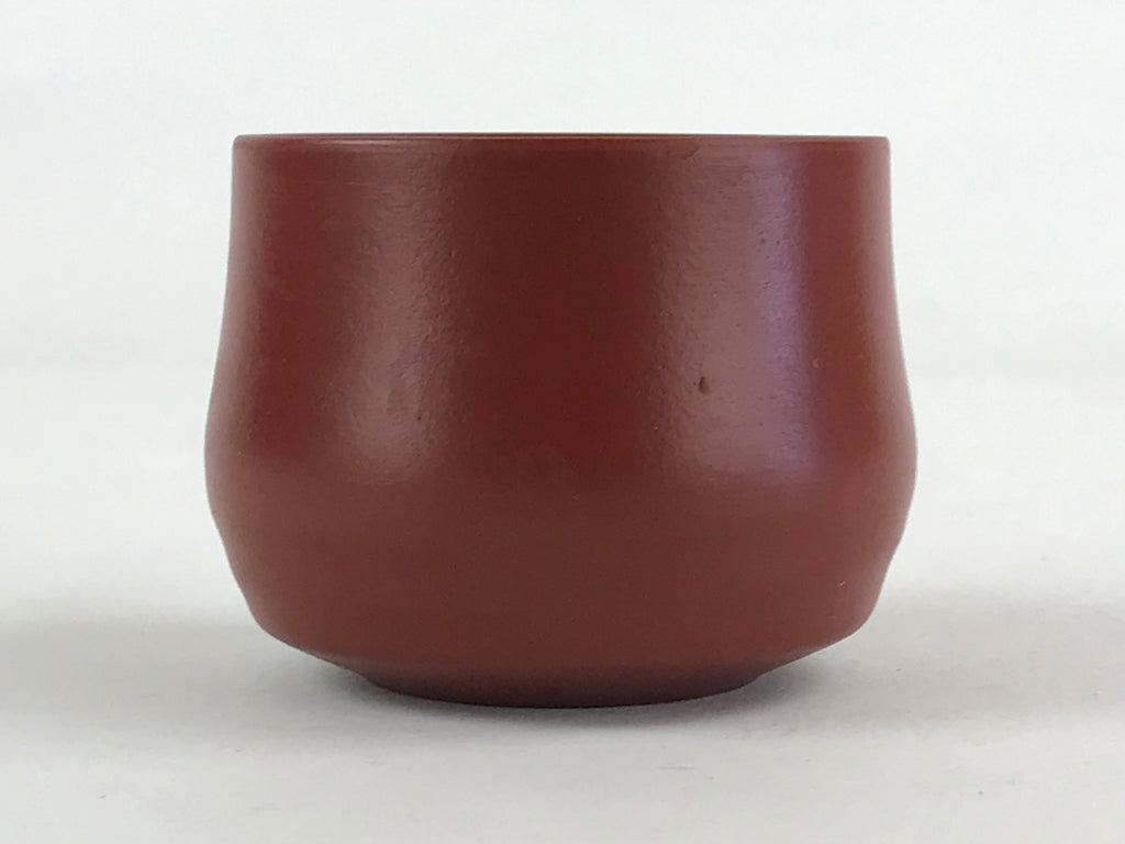 Japanese Tokoname Ware Ceramic Teacup Vtg Pottery Yunomi Brown Bamboo TC376