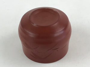 Japanese Tokoname Ware Ceramic Teacup Vtg Pottery Yunomi Brown Bamboo TC376