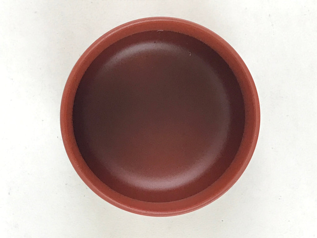 Japanese Tokoname Ware Ceramic Teacup Vtg Pottery Yunomi Brown Bamboo TC377
