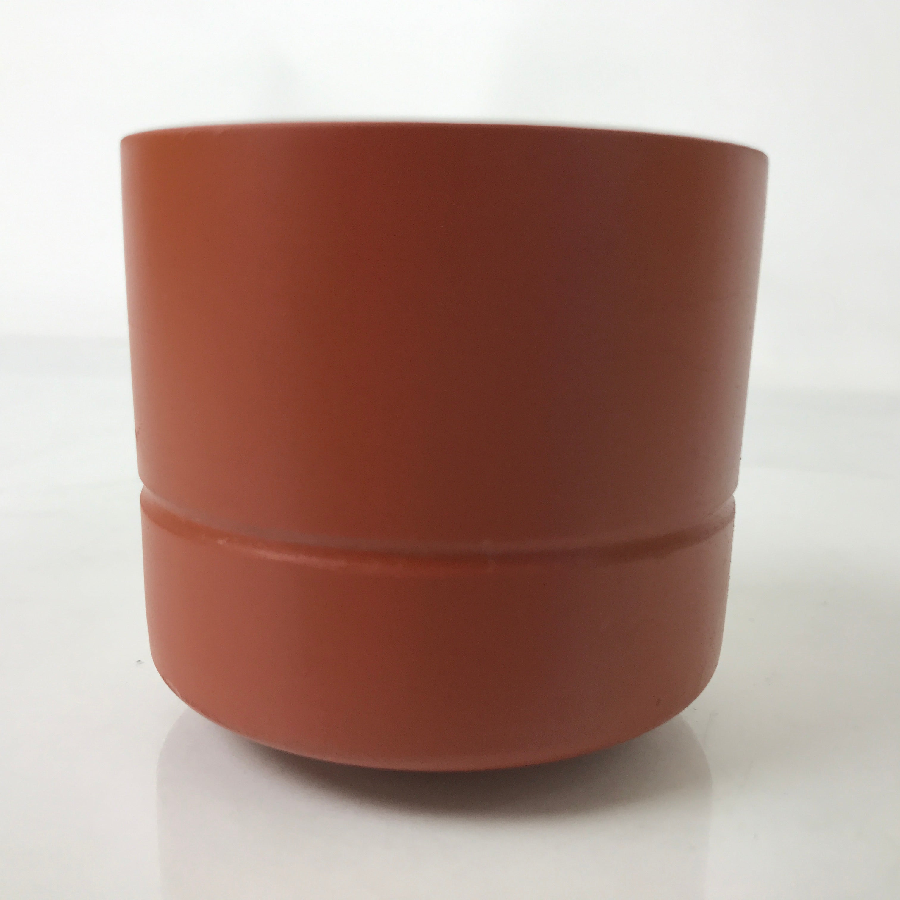 Japanese Tokoname Ware Ceramic Teacup Vtg Pottery Yunomi Brown Bamboo TC535