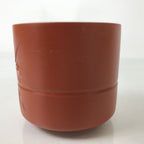 Japanese Tokoname Ware Ceramic Teacup Vtg Pottery Yunomi Brown Bamboo TC536