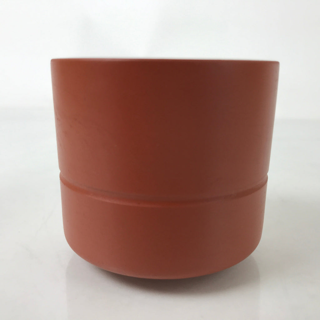 Japanese Tokoname Ware Ceramic Teacup Vtg Pottery Yunomi Brown Bamboo TC537