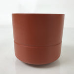 Japanese Tokoname Ware Ceramic Teacup Vtg Pottery Yunomi Brown Bamboo TC537