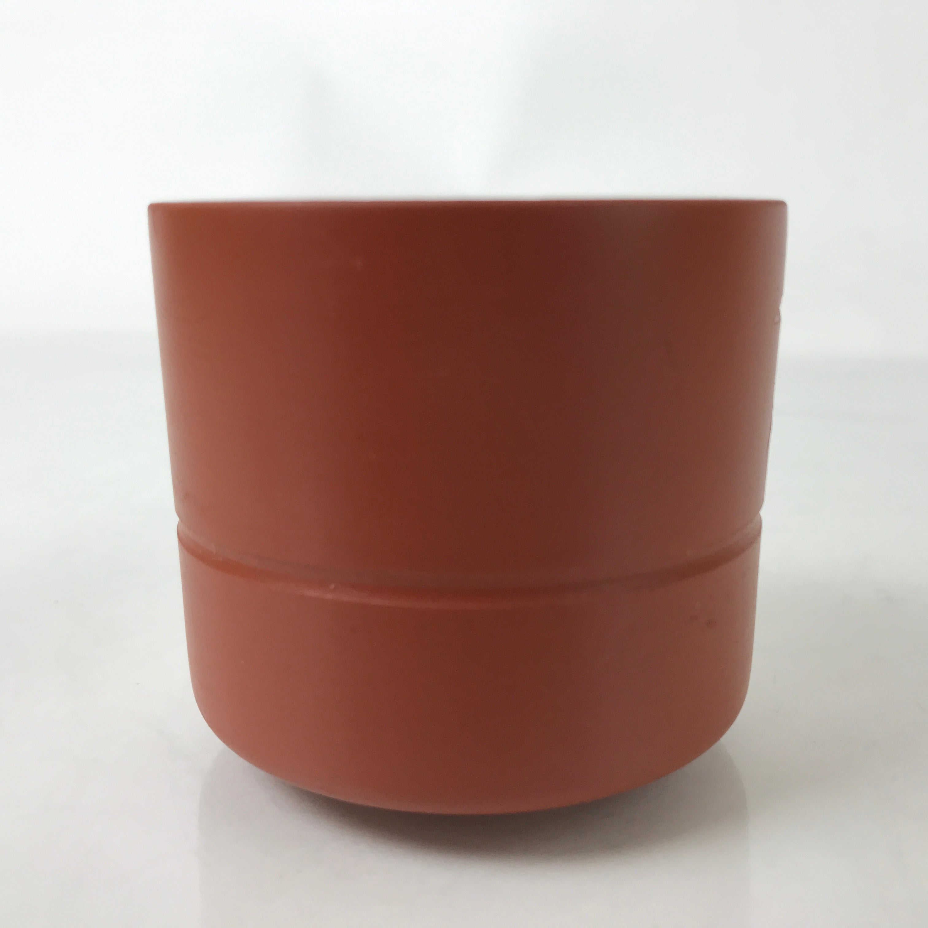 Japanese Tokoname Ware Ceramic Teacup Vtg Pottery Yunomi Brown Bamboo TC537