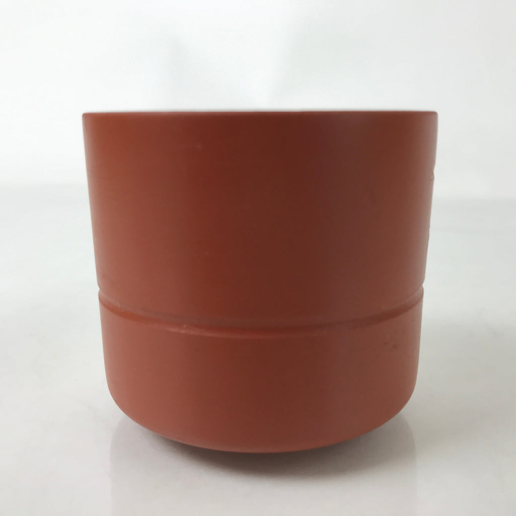 Japanese Tokoname Ware Ceramic Teacup Vtg Pottery Yunomi Brown Bamboo TC537