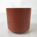Japanese Tokoname Ware Ceramic Teacup Vtg Pottery Yunomi Brown Bamboo TC537